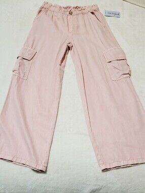 Brand New Cat & Jack Linen Cargo Wide-Leg Pants